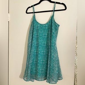 SMYM Aqua Floral Circus Mini Dress